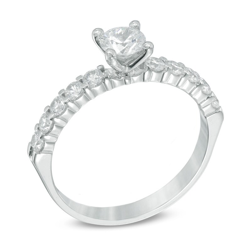 0.78 CT. T.W. Diamond Engagement Ring in 14K White Gold|Peoples Jewellers