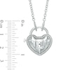 Forever Locking Love™ 0.10 CT. T.W. Diamond Heart-Shaped Padlock Necklace in Sterling Silver