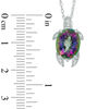 Thumbnail Image 2 of Oval Mystic Fire® Topaz and Diamond Accent Turtle Pendant in Sterling Silver