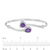 Thumbnail Image 2 of Pear-Shaped and Trillion-Cut Amethyst Flex Slip-On Bangle in Sterling Silver