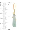 Thumbnail Image 1 of Briolette Jade and Diamond Accent Overlay Teardrop Earrings in 10K Gold