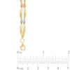 Double Row Stampato Bracelet in 10K Tri-Tone Gold - 7.25"