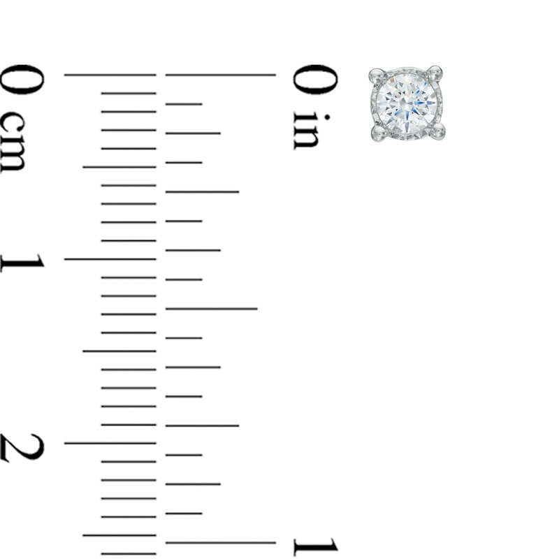 Main Image 2 of 0.10 CT. T.W. Diamond Solitaire Stud Earrings in 10K White Gold