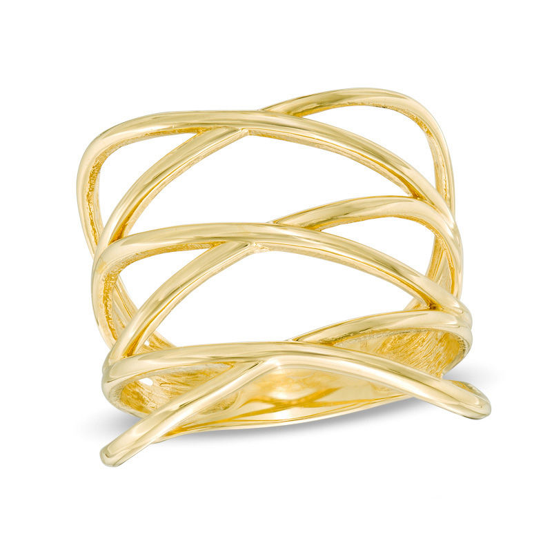 Triple Orbit Ring in 10K Gold