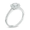 1.00 CT. T.W. Diamond Flower Engagement Ring in 14K White Gold