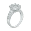 1.25 CT. T.W. Certified Canadian Princess-Cut Diamond Double Frame Engagement Ring in 14K White Gold (I/I1)