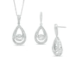 Thumbnail Image 1 of Unstoppable Love™ Diamond Accent Pear-Shaped Earrings and Pendant Set in Sterling Silver