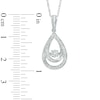Thumbnail Image 2 of Unstoppable Love™ Diamond Accent Pear-Shaped Earrings and Pendant Set in Sterling Silver