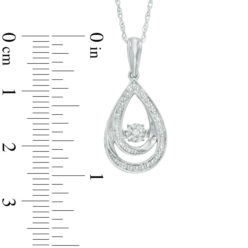 Unstoppable Loveâ¢ Diamond Accent Pear-Shaped Earrings and Pendant Set in Sterling Silver