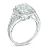 1.00 CT. T.W. Composite Diamond Square Frame Engagement Ring in 14K White Gold