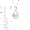 Thumbnail Image 2 of Unstoppable Love™ 4.5mm Lab-Created Opal and White Sapphire Infinity Loop Pendant in Sterling Silver