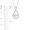 Thumbnail Image 1 of Unstoppable Love™ 4.5mm Lab-Created Opal and White Sapphire Infinity Loop Pendant in Sterling Silver