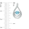 Unstoppable Love™ 4.5mm Swiss Blue Topaz and Lab-Created White Sapphire Teardrop Earrings in Sterling Silver