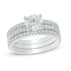 2.00 CT. T.W. Diamond Three Piece Bridal Set in 14K White Gold