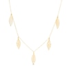 Thumbnail Image 0 of Fancy Dangling Leaf Station Necklace in 10K Gold