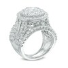 Thumbnail Image 2 of 5.00 CT. T.W. Composite Diamond Frame Multi-Row Three Piece Bridal Set in 14K White Gold