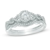 Thumbnail Image 1 of 0.40 CT. T.W. Diamond Frame Loose Braid Bridal Set In 10K White Gold