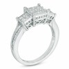 Thumbnail Image 2 of 1.00 CT. T.W. Princess-Cut Composite Diamond Three Stone Engagement Ring in 10K White Gold