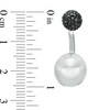 Thumbnail Image 3 of 0.06 CT. T.W. Black Diamond Drop Jacket Earrings in Sterling Silver