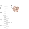 Thumbnail Image 2 of 5.0mm Morganite and Diamond Accent Flower Frame Stud Earrings in 10K Rose Gold