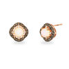 Thumbnail Image 1 of Le Vian® Opal and 0.36 CT. T.W. Diamond Frame Stud Earrings in 14K Strawberry Gold™