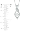 Thumbnail Image 1 of Unstoppable Love™ 0.36 CT. T.W. Diamond Cascading Infinity Flame Pendant in 10K White Gold