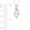 Thumbnail Image 2 of Unstoppable Love™ 0.36 CT. T.W. Diamond Cascading Infinity Flame Pendant in 10K White Gold