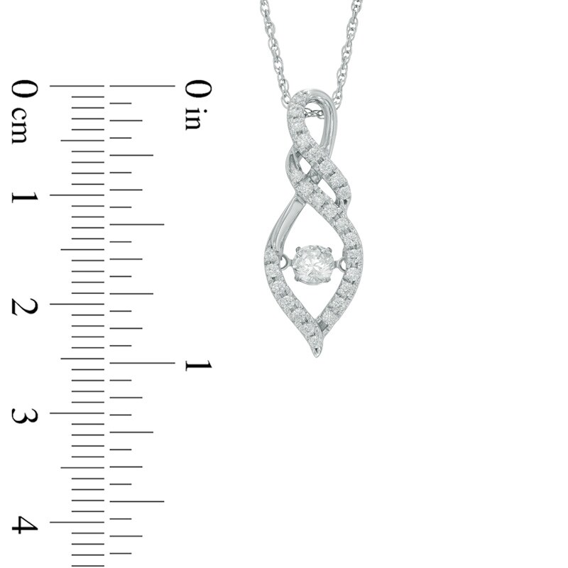 Unstoppable Love™ 0.36 CT. T.W. Diamond Cascading Infinity Flame Pendant in 10K White Gold|Peoples Jewellers