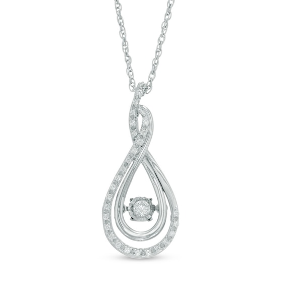 Unstoppable Love™ 0.15 CT. T.W. Diamond Layered Infinity Pendant in Sterling Silver