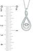 Thumbnail Image 2 of Unstoppable Love™ 0.15 CT. T.W. Diamond Layered Infinity Pendant in Sterling Silver