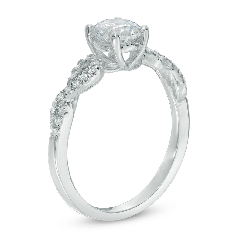 0.80 CT. T.W. Diamond Twist Engagement Ring in 10K White Gold