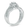 Thumbnail Image 2 of 0.58 CT. T.W. Diamond Frame Twist Bridal Set in 10K White Gold