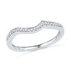 Thumbnail Image 4 of 0.23 CT. T.W. Diamond Swirl Frame Bridal Set in Sterling Silver