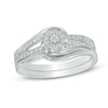 Thumbnail Image 0 of 0.23 CT. T.W. Diamond Frame Swirl Bridal Set in 10K White Gold