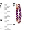 Amethyst Inside-Out Hoop Earrings in Sterling Silver and 14K Rose Gold Plate