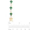 Thumbnail Image 1 of Marquise Lab-Created Green Quartz and White Sapphire Flower Bracelet in Sterling Silver with 18K Gold Plate - 7.25"