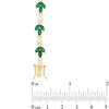 Thumbnail Image 2 of Marquise Lab-Created Green Quartz and White Sapphire Flower Bracelet in Sterling Silver with 18K Gold Plate - 7.25"