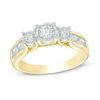 Thumbnail Image 1 of 0.95 CT. T.W. Diamond Past Present Future® Miracle Engagement Ring in 10K Gold