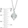 Thumbnail Image 2 of 0.23 CT. T.W. Diamond Composite Flame Pendant in Sterling Silver