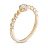 Thumbnail Image 1 of 0.15 CT. Diamond Solitaire Scallop Shank Promise Ring in 10K Gold