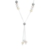 Thumbnail Image 1 of Bead Lariat Necklace in Tri-Tone Sterling Silver and Black Ruthenium