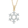 Thumbnail Image 0 of 0.30 CT. T.W. Diamond Snowflake Pendant in 10K Gold