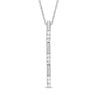 Thumbnail Image 0 of 0.09 CT. T.W. Diamond Three Stone Linear Bar Pendant in Sterling Silver