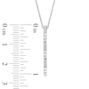 Thumbnail Image 1 of 0.09 CT. T.W. Diamond Three Stone Linear Bar Pendant in Sterling Silver