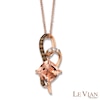 Thumbnail Image 1 of Le Vian® Cushion-Cut Morganite and 0.14 CT. T.W. Diamond Loop Pendant in 14K Strawberry Gold™