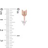 Thumbnail Image 2 of 4.0mm Trillion-Cut Lab-Created White Sapphire Arrow Drop Earrings in Sterling Silver with 14K Rose Gold Plate