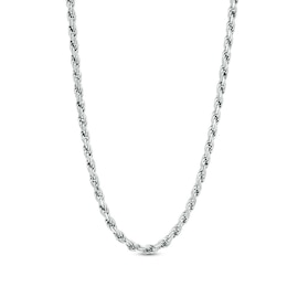 Ladies' 3.6mm Diamond-Cut Rope Chain Necklace in Solid Sterling Silver  - 20"