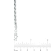 Thumbnail Image 2 of Ladies' 3.6mm Diamond-Cut Rope Chain Necklace in Solid Sterling Silver  - 20"