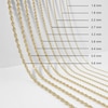 Thumbnail Image 3 of Ladies' 3.6mm Diamond-Cut Rope Chain Necklace in Solid Sterling Silver  - 20"