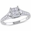 Thumbnail Image 1 of 0.48 CT. T.W. Princess-Cut Diamond Rectangle Composite Engagement Ring in 10K White Gold